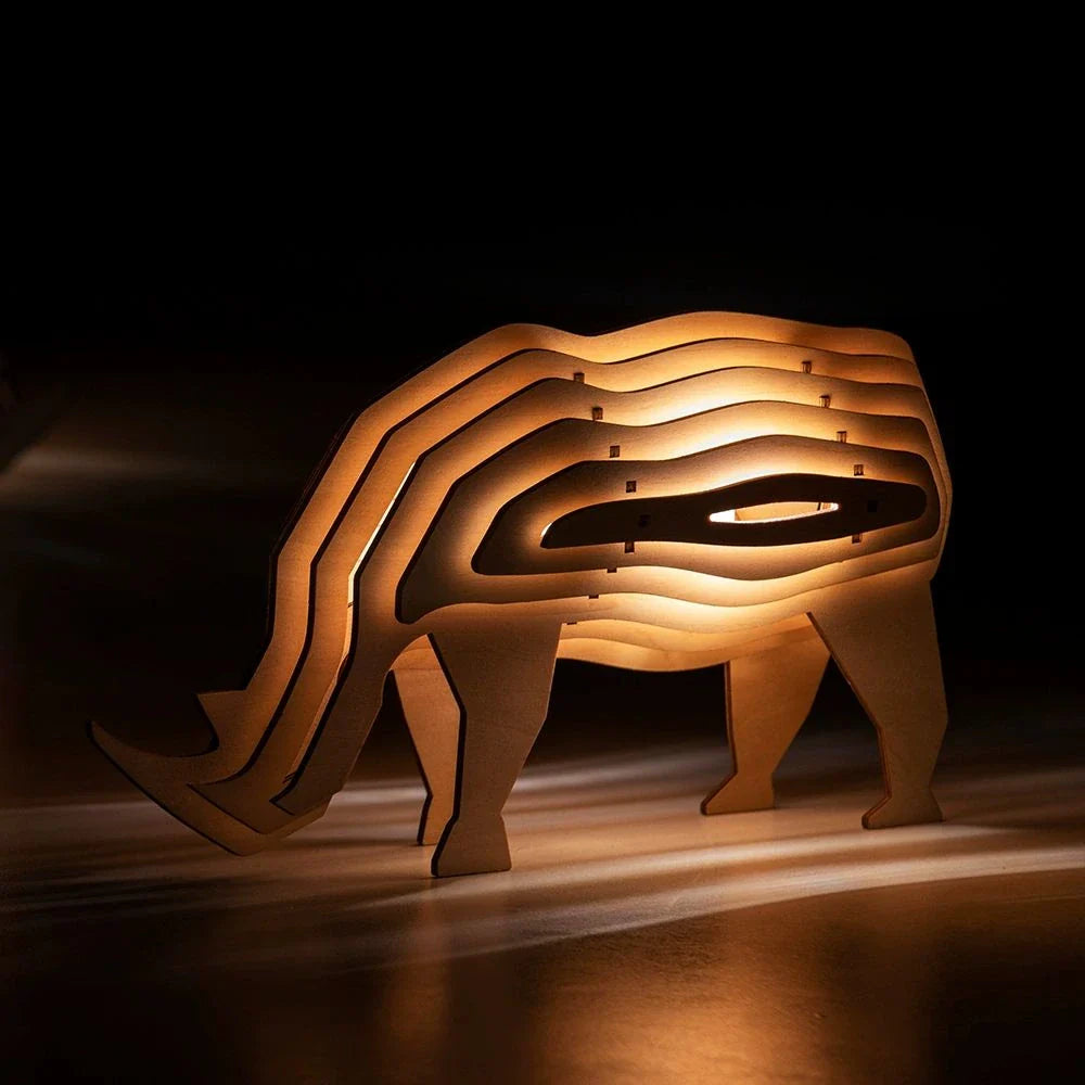 WildCraft™ Lampe Animale en Bois
