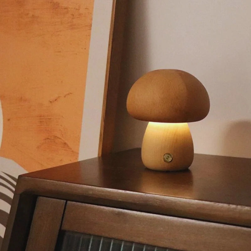 Lumishroom™ Lampe de Table en Bois