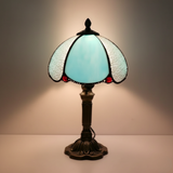 Lampe avec corps en verre bleuv