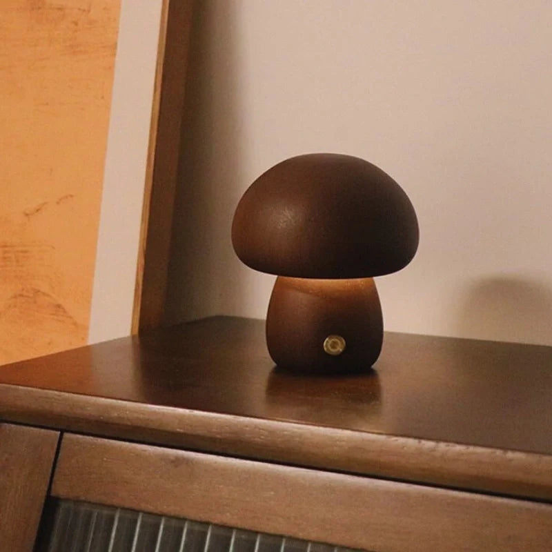 Lumishroom™ Lampe de Table en Bois