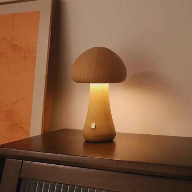 Lumishroom™ Lampe de Table en Bois