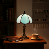 Lampe avec corps en verre bleuv