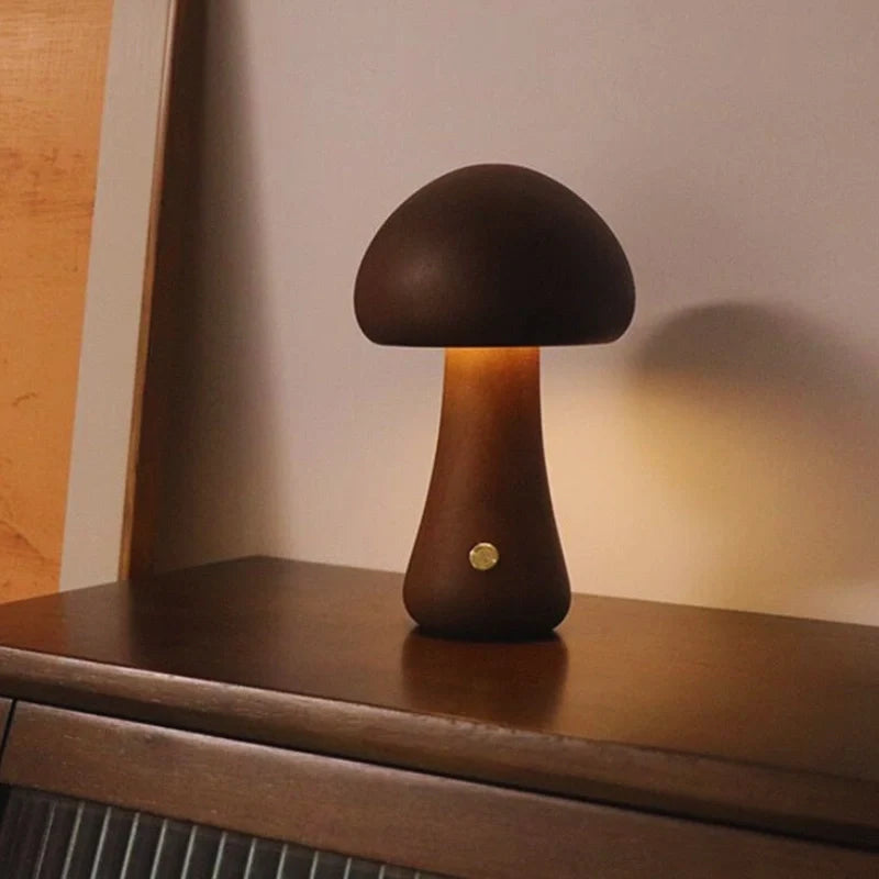 Lumishroom™ Lampe de Table en Bois