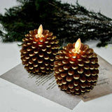 Bougies sans flamme en forme de pomme de pin ForestHearth™