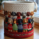 Défilé de Dachshund | Panier à Linge Fait Main