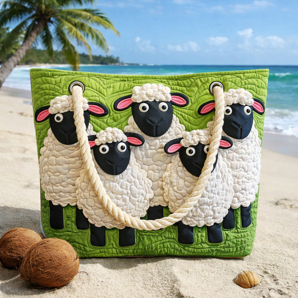 Sac de Plage Fait Main | Ciel de Moutons