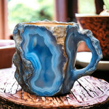 Tasse artistique en cristal avec effet agate
