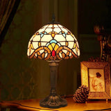 Lampe Antique en Verre Coloré