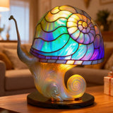 Lampe colorée en forme d'escargot