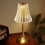 Lampe de Table en Cristal Doré