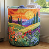 Prairie Brillante | Panier à Linge Fait Main