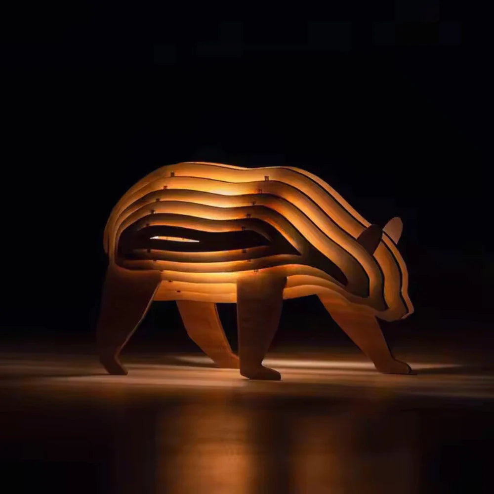 WildCraft™ Lampe Animale en Bois