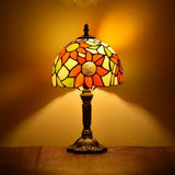 Lampe Antique en Verre Coloré