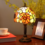 Lampe Antique en Verre Coloré